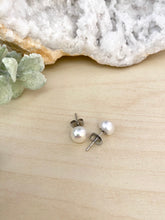 Load image into Gallery viewer, White Freshwater Pearls on Surgical Steel Posts - 7.5-8mm