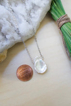 Load image into Gallery viewer, Single White Keshi Pearl Necklace