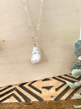 Load image into Gallery viewer, Baroque Freshwater Pearl drop Necklace - Sterling Silver chain