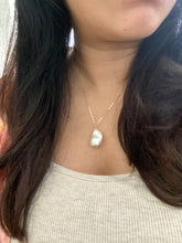 Load image into Gallery viewer, Baroque Freshwater Pearl drop Necklace - Sterling Silver chain