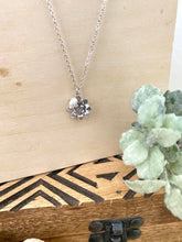 Load image into Gallery viewer, Flower Pendant Necklace with Freshwater Pearl Drop