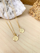 Load image into Gallery viewer, Lotus Stamped Charm Necklace