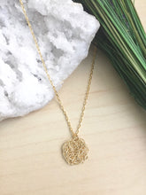 Load image into Gallery viewer, Wire Crochet Tina Necklace - Delicate Lacy Pendant Necklace - Sterling Silver or Gold Fill