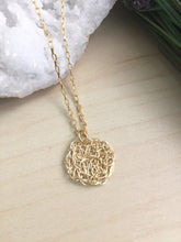 Load image into Gallery viewer, Wire Crochet Tina Necklace - Delicate Lacy Pendant Necklace - Sterling Silver or Gold Fill