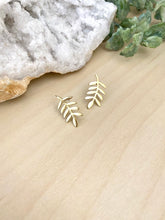 Load image into Gallery viewer, Gold Leaf Studs - Hypoallergenic Stainless Steel Posts