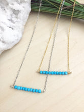 Load image into Gallery viewer, Turquoise Bar Necklace - 1 inch bar - Layering Necklace