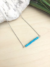 Load image into Gallery viewer, Turquoise Bar Necklace - 1 inch bar - Layering Necklace