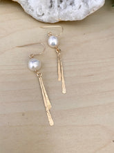 Load image into Gallery viewer, Pearl Dangle Earrings - Sterling Silver or Gold Fill