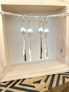 Pearl Dangle Earrings - Sterling Silver or Gold Fill