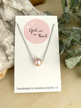 Load image into Gallery viewer, Floating Pearl Necklace - Mauve Freshwater Pearl