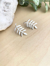 Load image into Gallery viewer, Silver Leaf Studs - Hypoallergenic Stainless Steel Posts