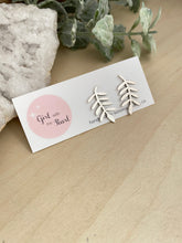 Load image into Gallery viewer, Silver Leaf Studs - Hypoallergenic Stainless Steel Posts