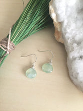 Load image into Gallery viewer, Chalcedony Gemstone Drop Earrings - Sea Foam Green - Sterling Silver