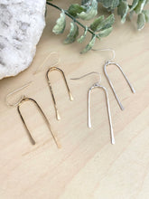 Load image into Gallery viewer, U Shape Earrings - 14k Gold Filled or Sterling Silver