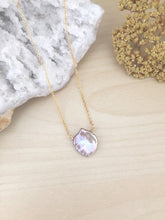 Load image into Gallery viewer, Single Lavender Grey Keshi Pearl Necklace