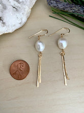 Load image into Gallery viewer, Pearl Dangle Earrings - Sterling Silver or Gold Fill