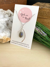 Load image into Gallery viewer, Wishbone Necklace with a Labradorite Drop