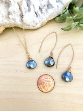 Load image into Gallery viewer, Black Labradorite Necklace and Earring Set - 14k Gold Filled