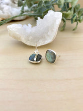 Load image into Gallery viewer, Labradorite studs on sterling silver posts