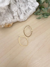 Load image into Gallery viewer, Gold Open Marquise Studs - Stainless Steel Posts