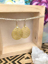 Load image into Gallery viewer, Filigree teardrop earrings with freshwater pearls - 14k gold filled ear wires