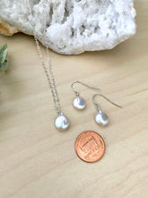 Load image into Gallery viewer, Small White Coin Pearl Gift Set - Sterling Silver or 14k Gold filled