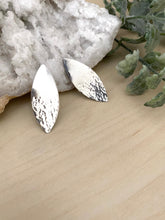 Load image into Gallery viewer, Hammered Marquise Studs - Stainless Steel Posts