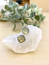 Load image into Gallery viewer, Labradorite studs on sterling silver posts