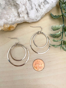 Double Hoops - 14k Gold Filled or Sterling Silver