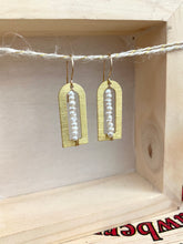 Load image into Gallery viewer, Pearl Arch Earrings - 14k Gold filled Ear Wires