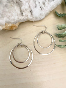 Double Hoops - 14k Gold Filled or Sterling Silver