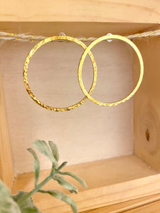 Hammered Circle Hoops on Stainless Steel Posts