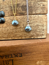 Load image into Gallery viewer, Black Gemstone Drop Necklace