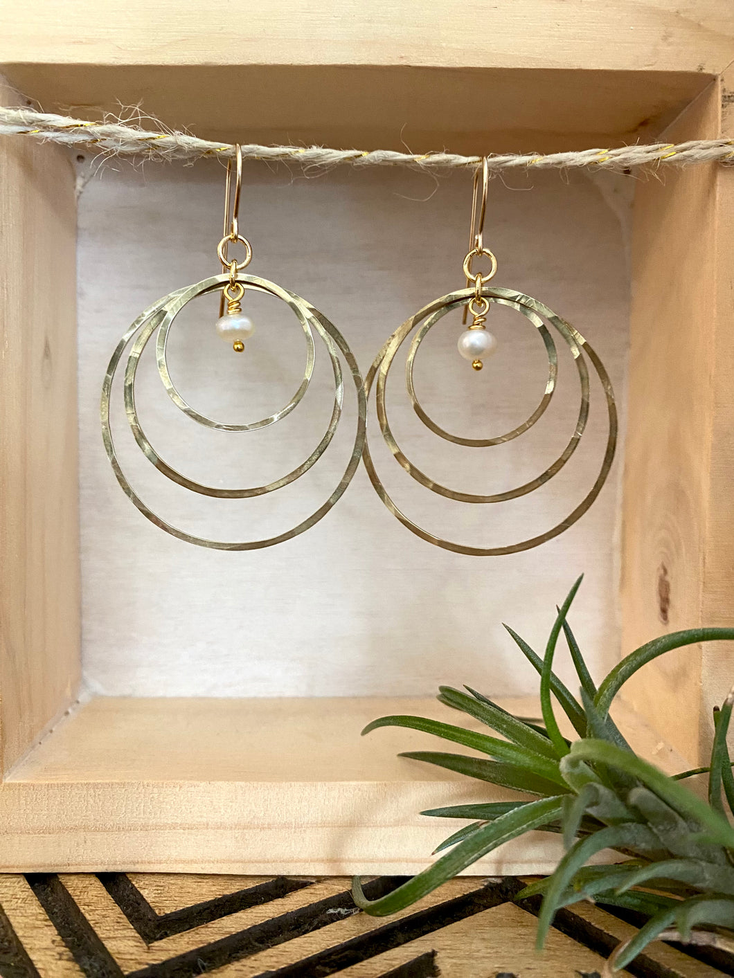 Triple hoop earrings