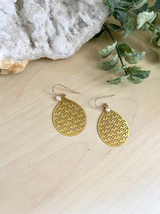 Filigree teardrop earrings with freshwater pearls - 14k gold filled ear wires