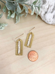 Pearl Arch Earrings - 14k Gold filled Ear Wires